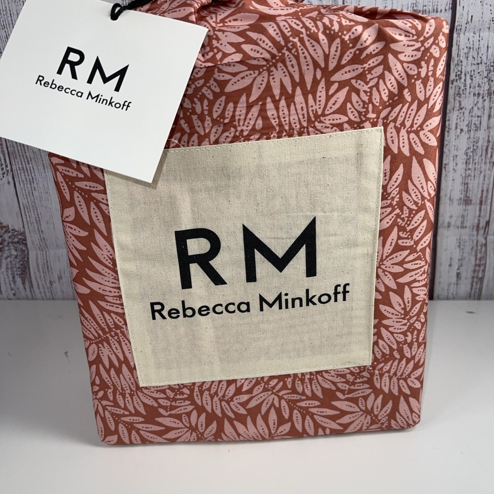 REBECCA MINKOFF Shadow leaf 100% COTTON KING SHEET SET